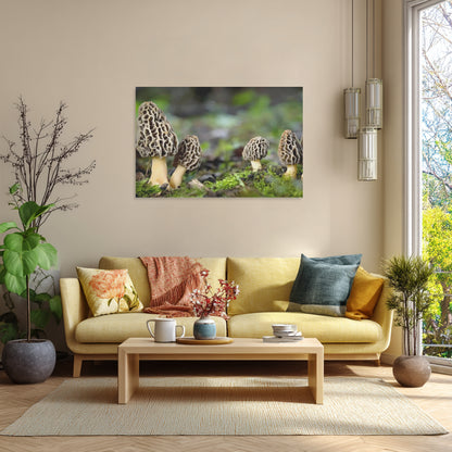 Morel Mushroom Wall Art, Fungi Art