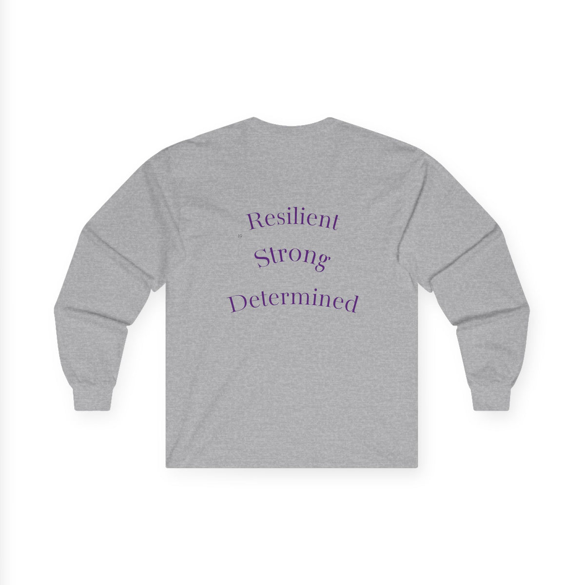 Long Sleeve Tee — Gradient Knot Logo & 'Resilient Strong Determined' Back - S & M Design Studios