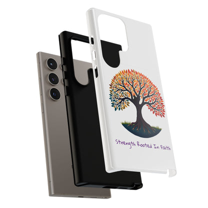 Phone Case — "Strength Rooted In Faith" Tree of Life Christian Phone Case - S & M Design Studios