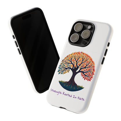 Phone Case — "Strength Rooted In Faith" Tree of Life Christian Phone Case - S & M Design Studios