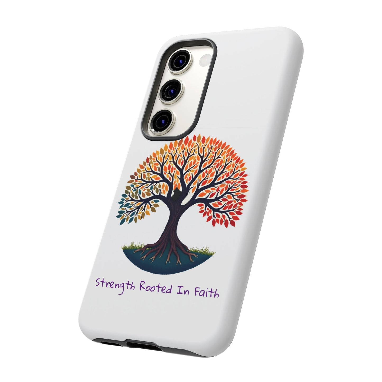 Phone Case — "Strength Rooted In Faith" Tree of Life Christian Phone Case - S & M Design Studios