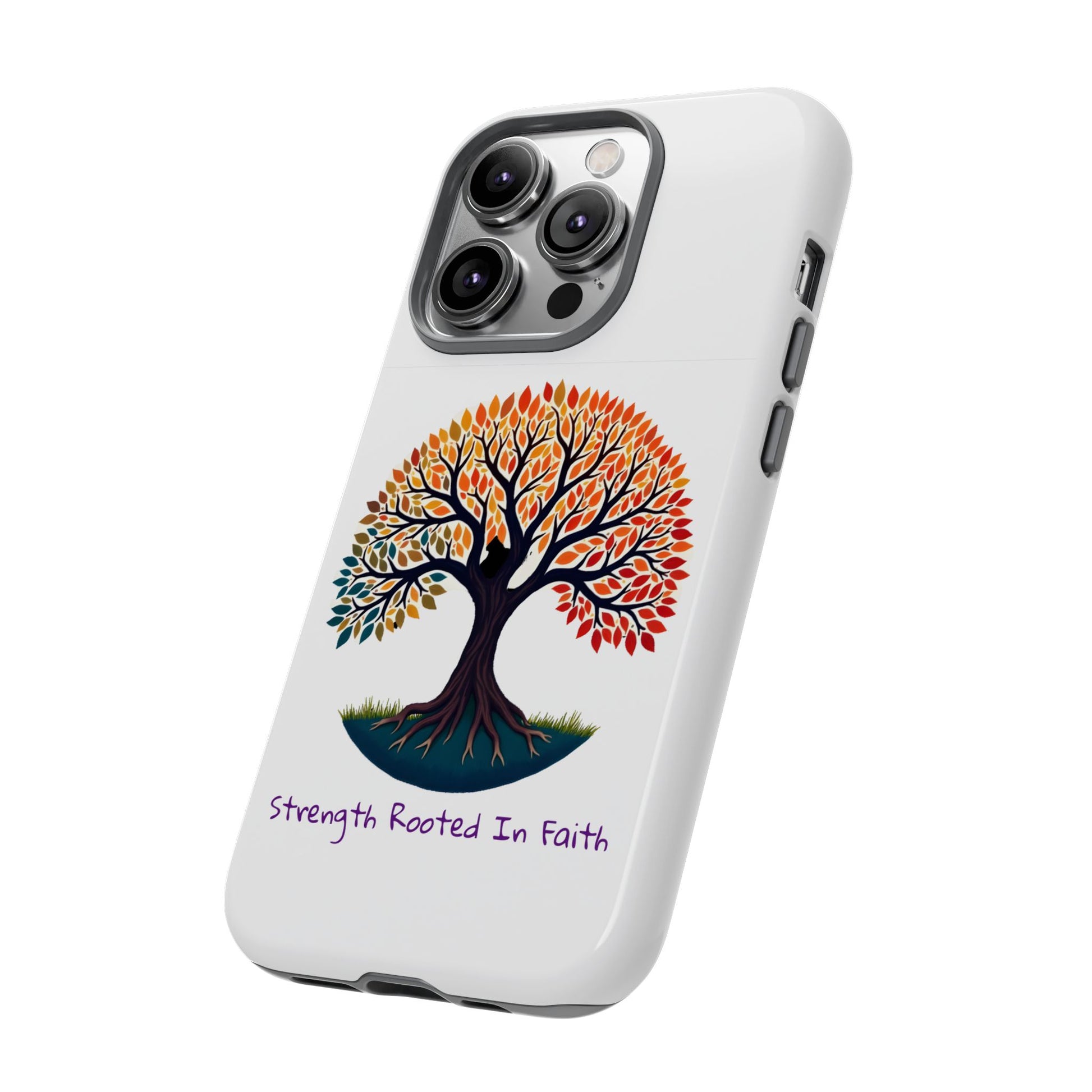 Phone Case — "Strength Rooted In Faith" Tree of Life Christian Phone Case - S & M Design Studios