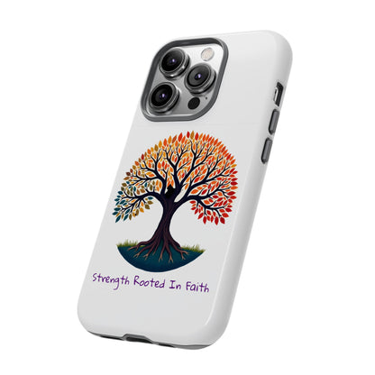 Phone Case — "Strength Rooted In Faith" Tree of Life Christian Phone Case - S & M Design Studios