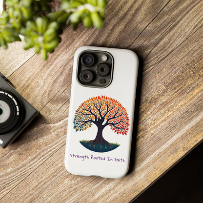 Phone Case — "Strength Rooted In Faith" Tree of Life Christian Phone Case - S & M Design Studios