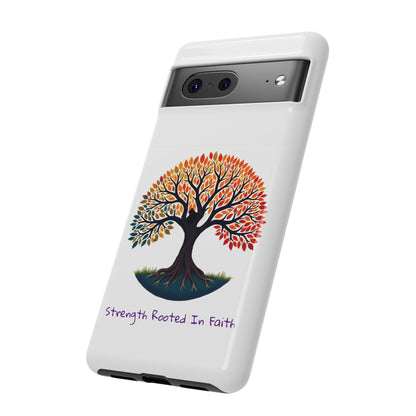 Phone Case — "Strength Rooted In Faith" Tree of Life Christian Phone Case - S & M Design Studios