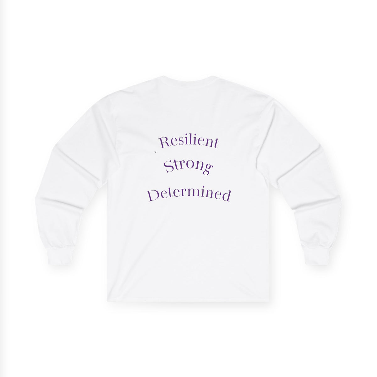 Long Sleeve Tee — Gradient Knot Logo & 'Resilient Strong Determined' Back - S & M Design Studios