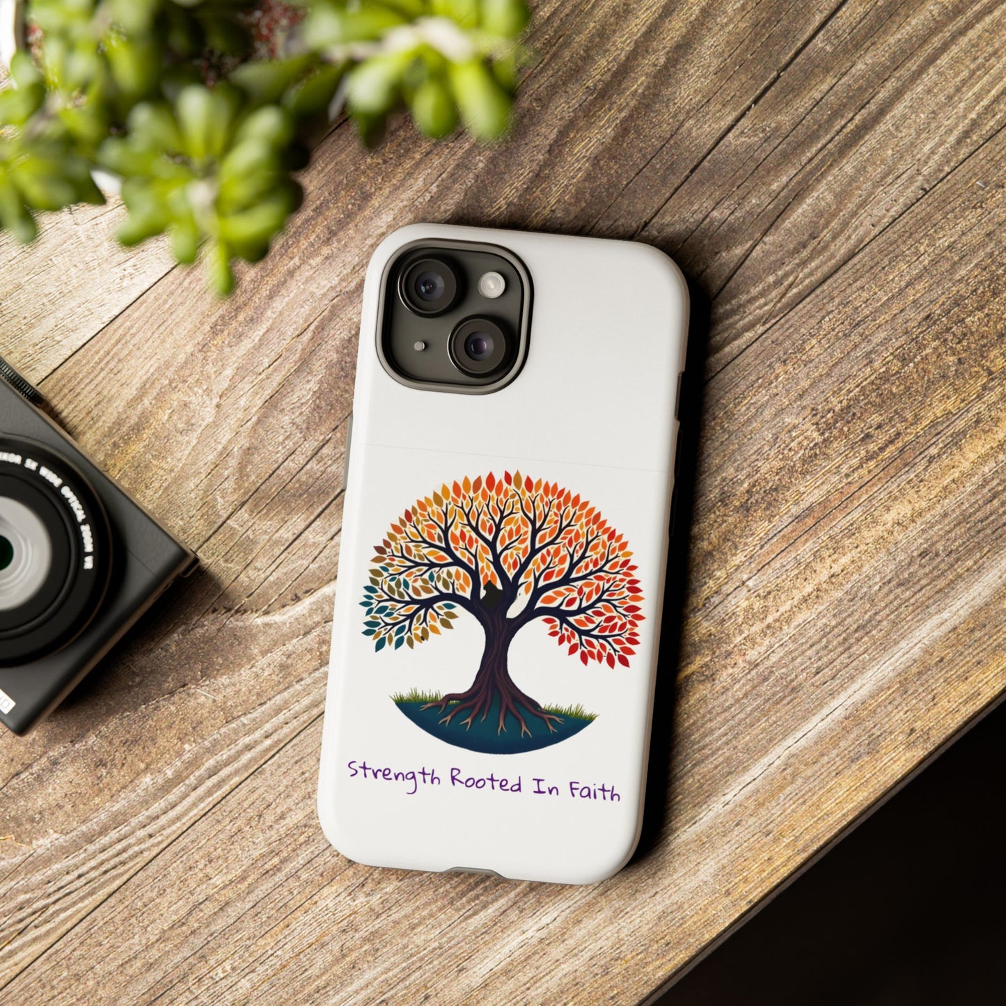 Phone Case — "Strength Rooted In Faith" Tree of Life Christian Phone Case - S & M Design Studios