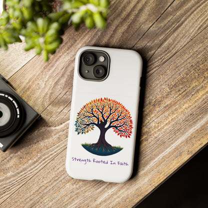 Phone Case — "Strength Rooted In Faith" Tree of Life Christian Phone Case - S & M Design Studios