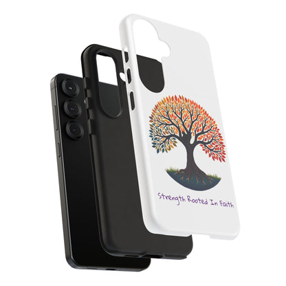 Phone Case — "Strength Rooted In Faith" Tree of Life Christian Phone Case - S & M Design Studios