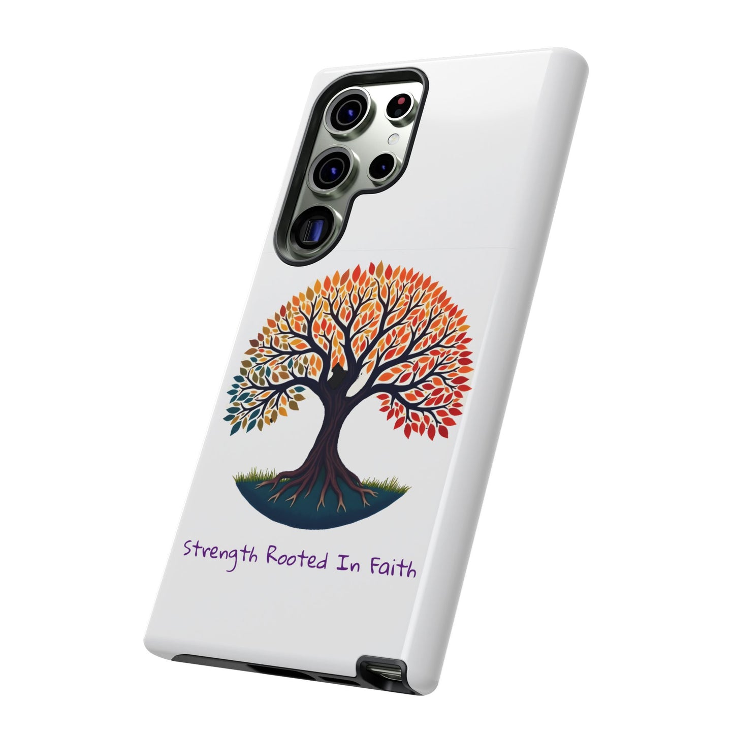 Phone Case — "Strength Rooted In Faith" Tree of Life Christian Phone Case - S & M Design Studios