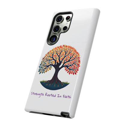 Phone Case — "Strength Rooted In Faith" Tree of Life Christian Phone Case - S & M Design Studios