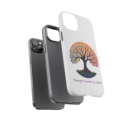 Phone Case — "Strength Rooted In Faith" Tree of Life Christian Phone Case - S & M Design Studios