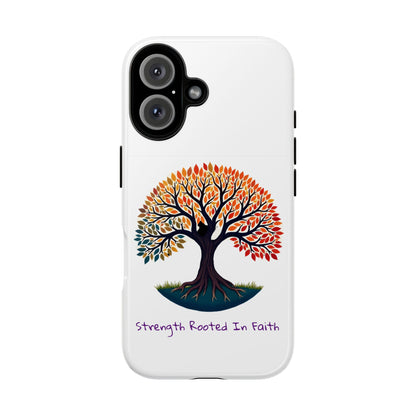 Phone Case — "Strength Rooted In Faith" Tree of Life Christian Phone Case - S & M Design Studios