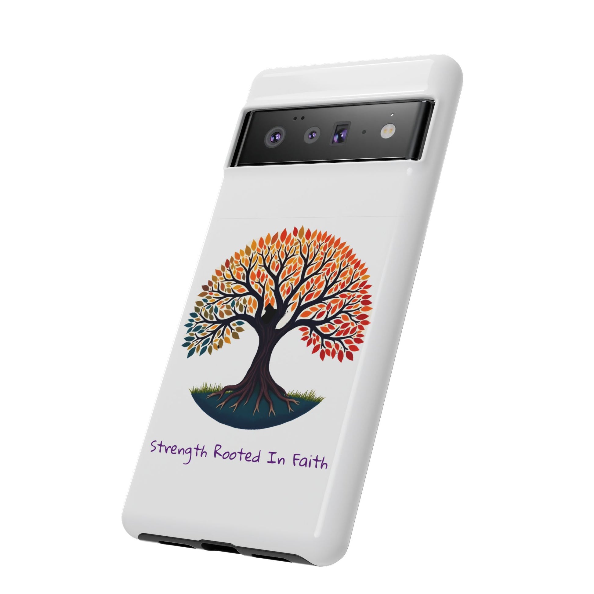 Phone Case — "Strength Rooted In Faith" Tree of Life Christian Phone Case - S & M Design Studios