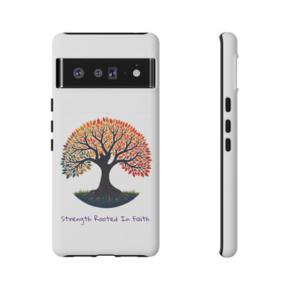 Phone Case — "Strength Rooted In Faith" Tree of Life Christian Phone Case - S & M Design Studios
