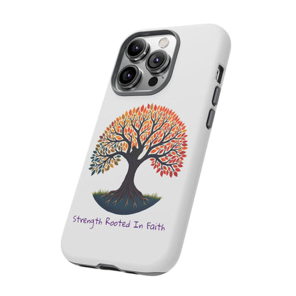 Phone Case — "Strength Rooted In Faith" Tree of Life Christian Phone Case - S & M Design Studios
