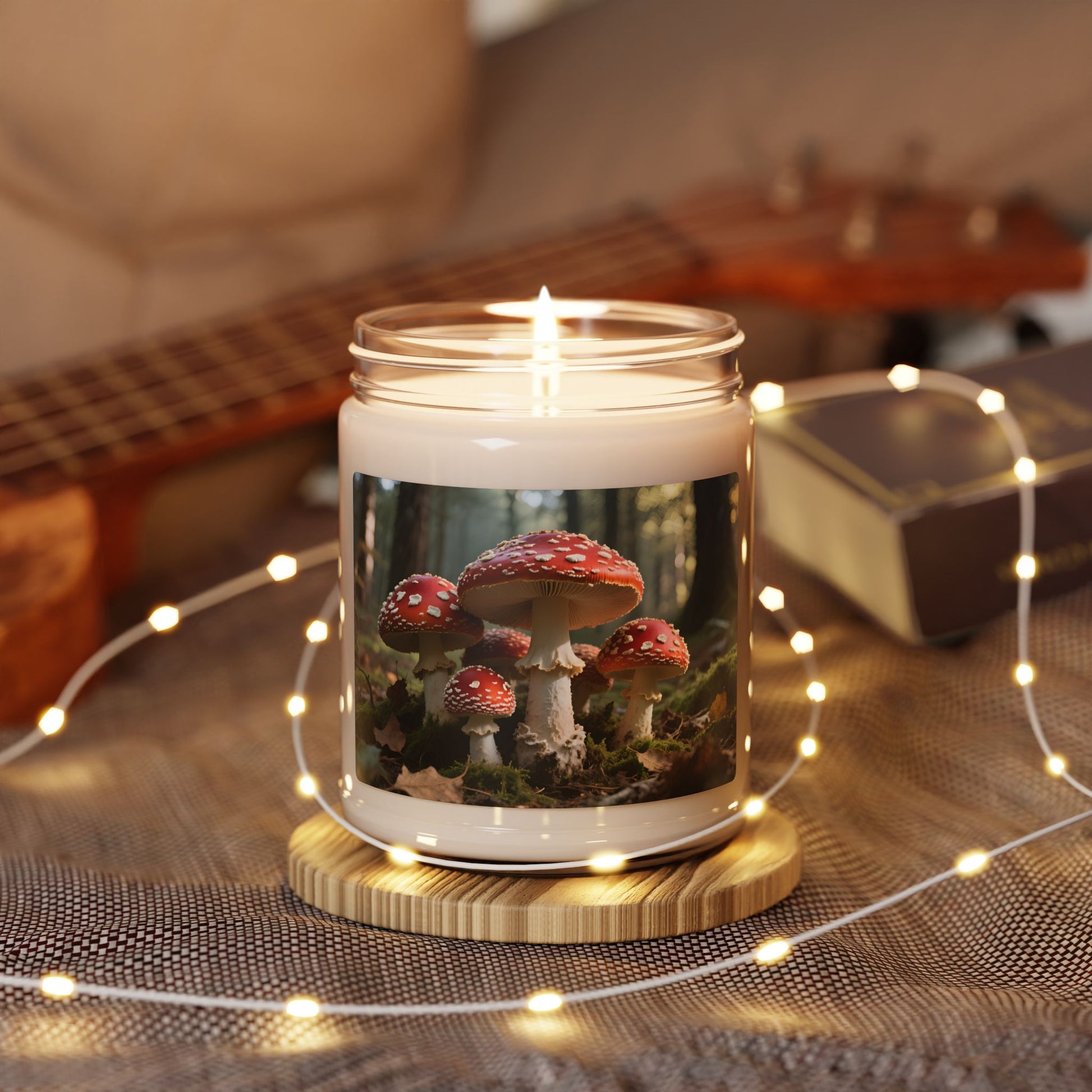 Forest Mushroom Scented Soy Candle — 9oz Woodland Aroma Jar - S & M Design Studios