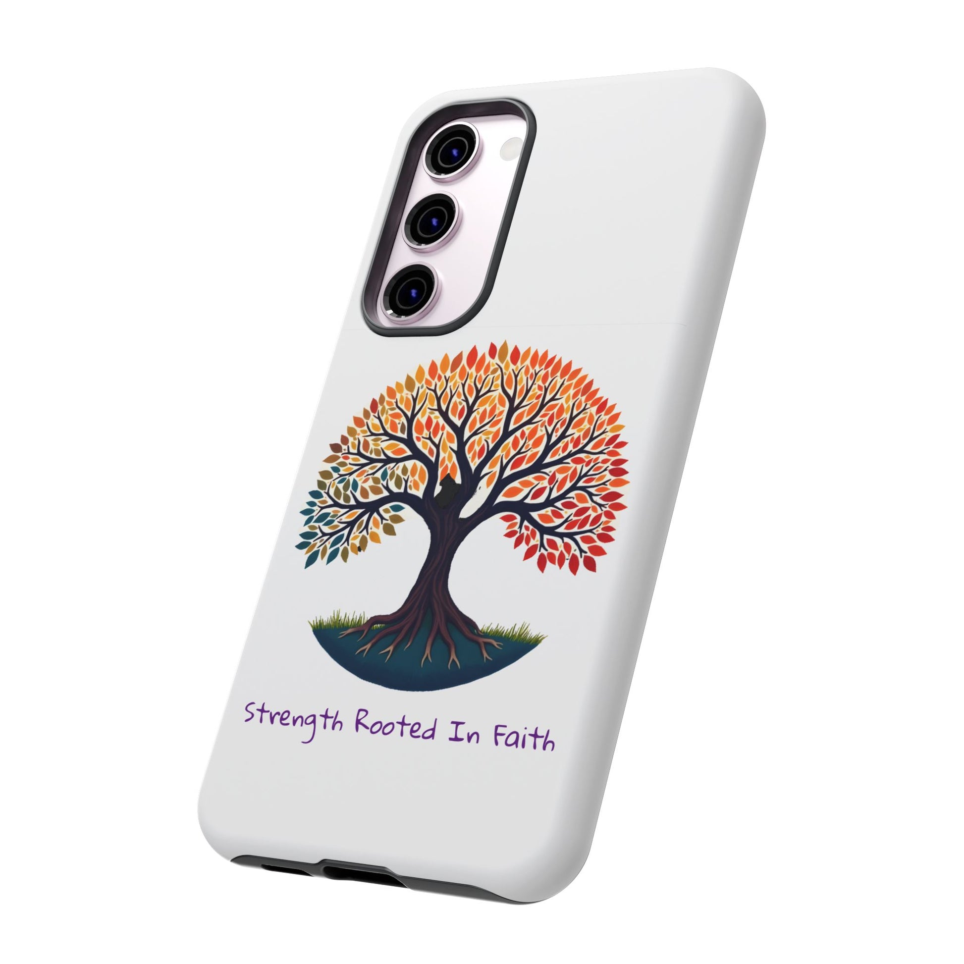Phone Case — "Strength Rooted In Faith" Tree of Life Christian Phone Case - S & M Design Studios