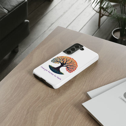 Phone Case — "Strength Rooted In Faith" Tree of Life Christian Phone Case - S & M Design Studios