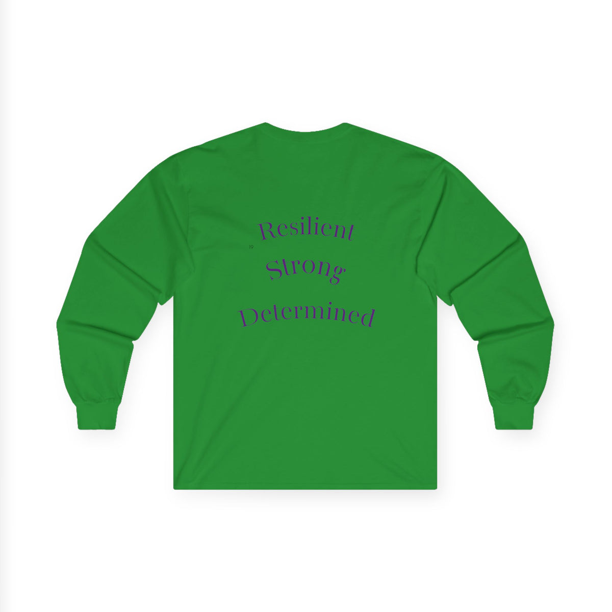 Long Sleeve Tee — Gradient Knot Logo & 'Resilient Strong Determined' Back - S & M Design Studios