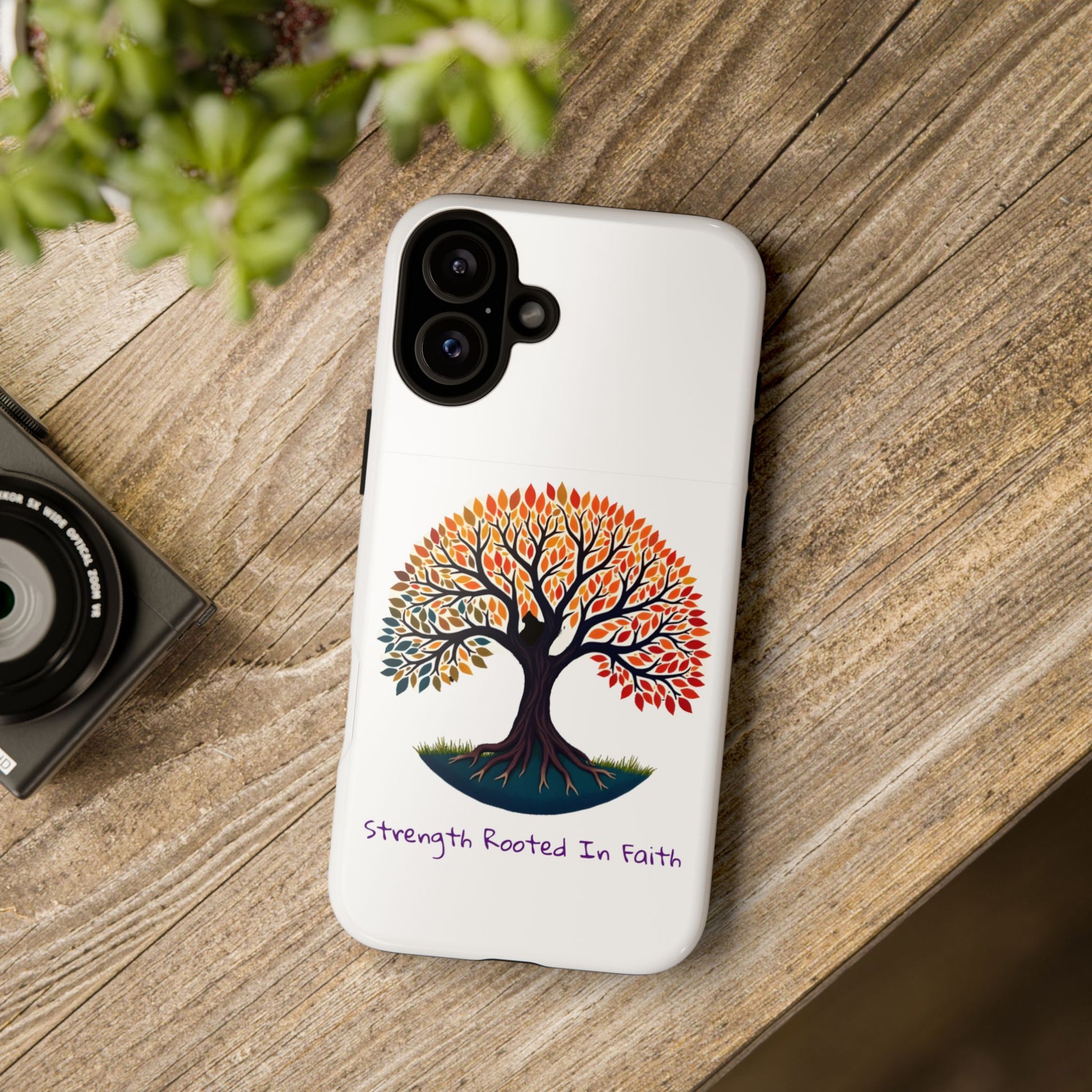 Phone Case — "Strength Rooted In Faith" Tree of Life Christian Phone Case - S & M Design Studios