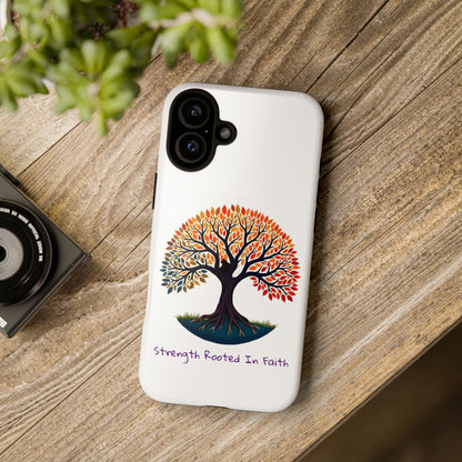 Phone Case — "Strength Rooted In Faith" Tree of Life Christian Phone Case - S & M Design Studios