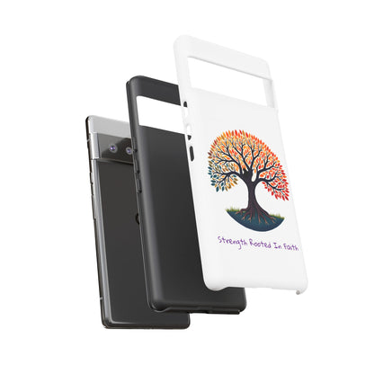 Phone Case — "Strength Rooted In Faith" Tree of Life Christian Phone Case - S & M Design Studios