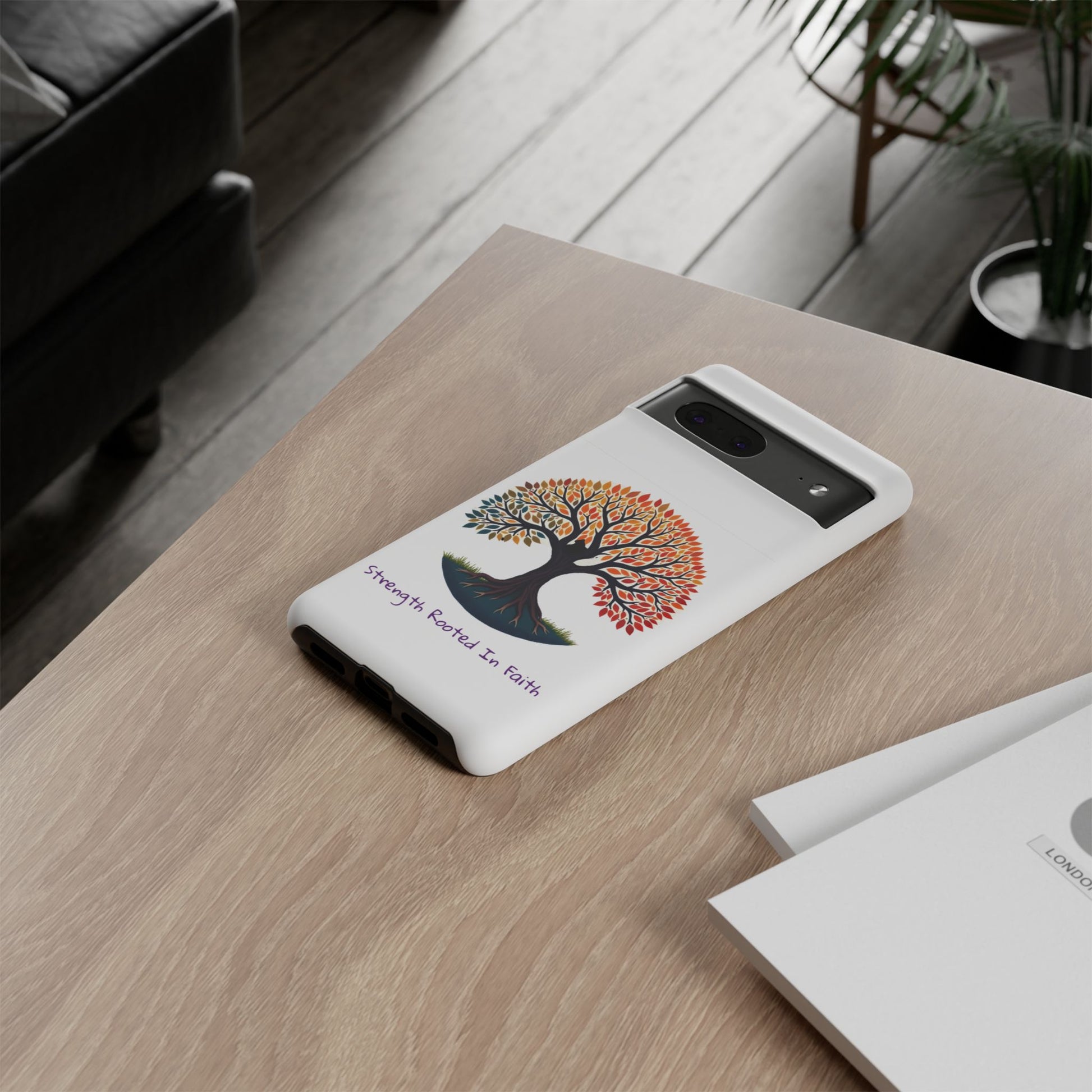 Phone Case — "Strength Rooted In Faith" Tree of Life Christian Phone Case - S & M Design Studios