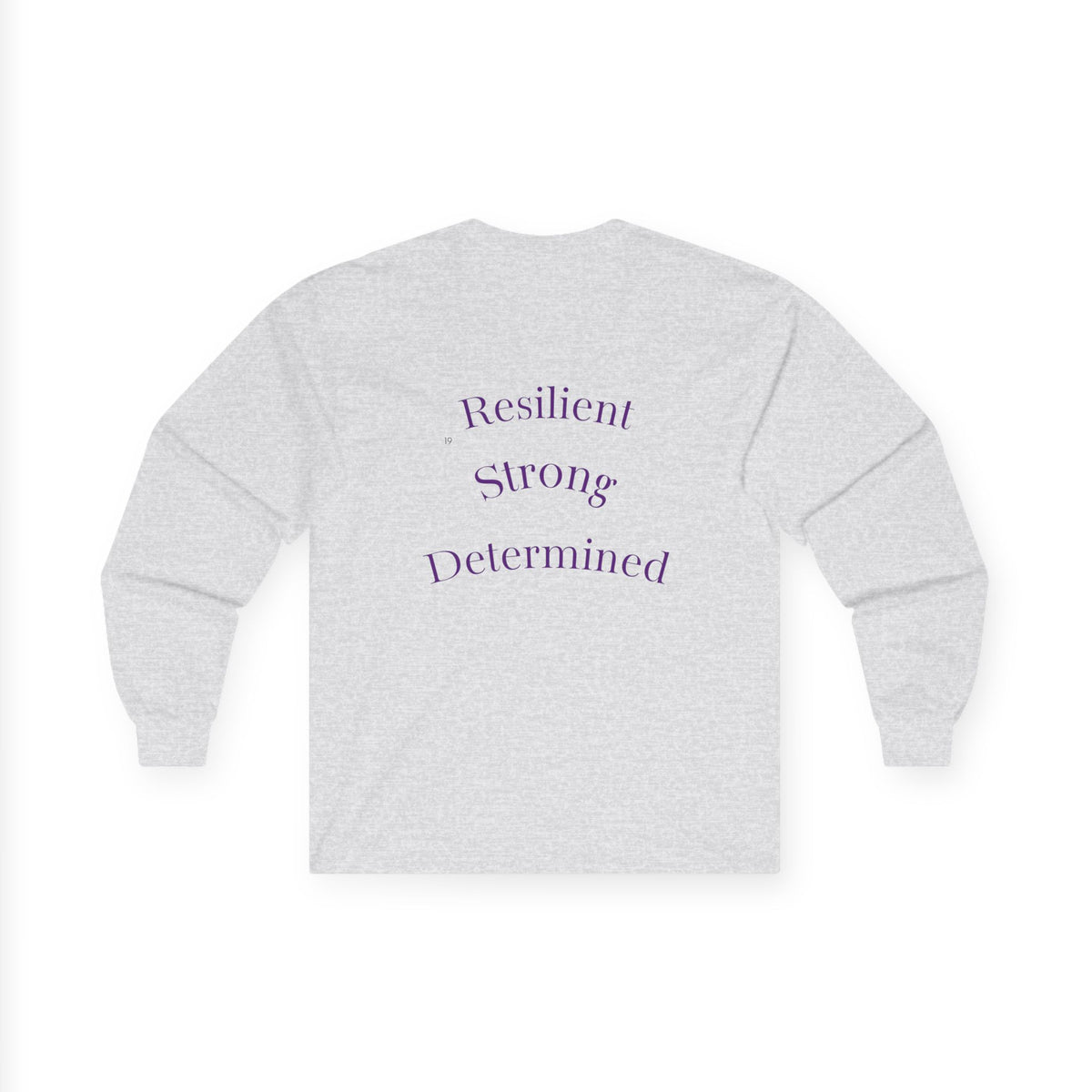 Long Sleeve Tee — Gradient Knot Logo & 'Resilient Strong Determined' Back - S & M Design Studios