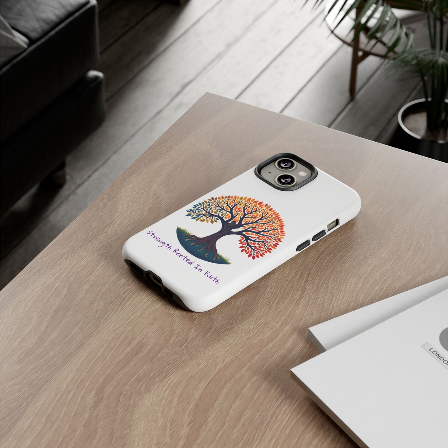Phone Case — "Strength Rooted In Faith" Tree of Life Christian Phone Case - S & M Design Studios