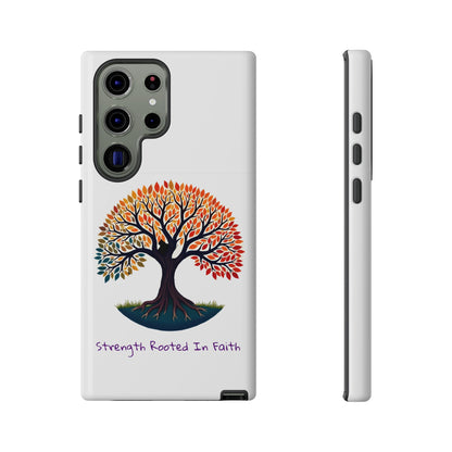 Phone Case — "Strength Rooted In Faith" Tree of Life Christian Phone Case - S & M Design Studios