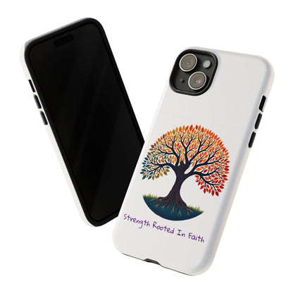 Phone Case — "Strength Rooted In Faith" Tree of Life Christian Phone Case - S & M Design Studios