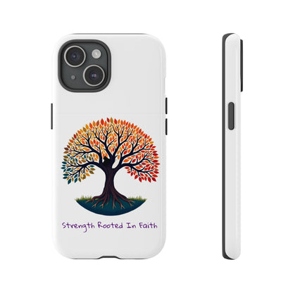 Phone Case — "Strength Rooted In Faith" Tree of Life Christian Phone Case - S & M Design Studios