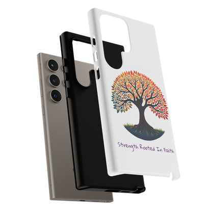Phone Case — "Strength Rooted In Faith" Tree of Life Christian Phone Case - S & M Design Studios