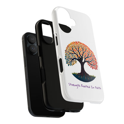 Phone Case — "Strength Rooted In Faith" Tree of Life Christian Phone Case - S & M Design Studios