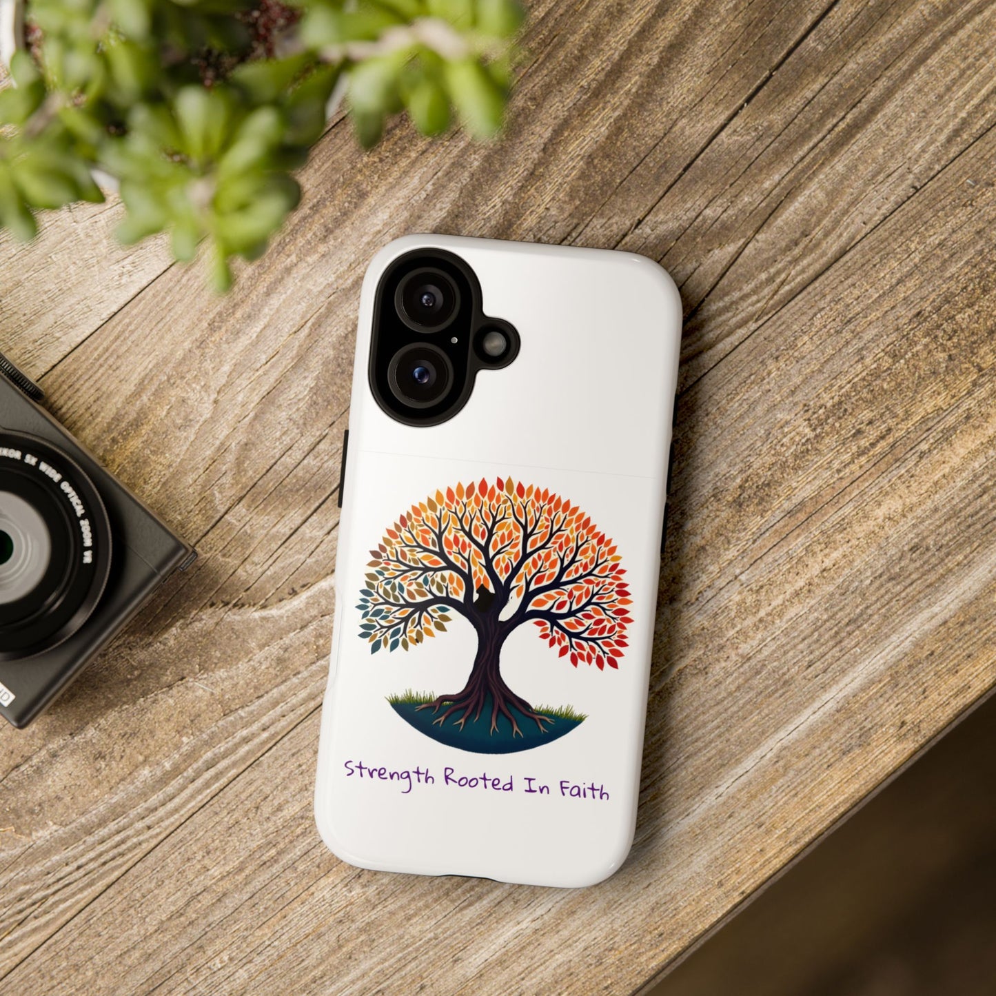 Phone Case — "Strength Rooted In Faith" Tree of Life Christian Phone Case - S & M Design Studios
