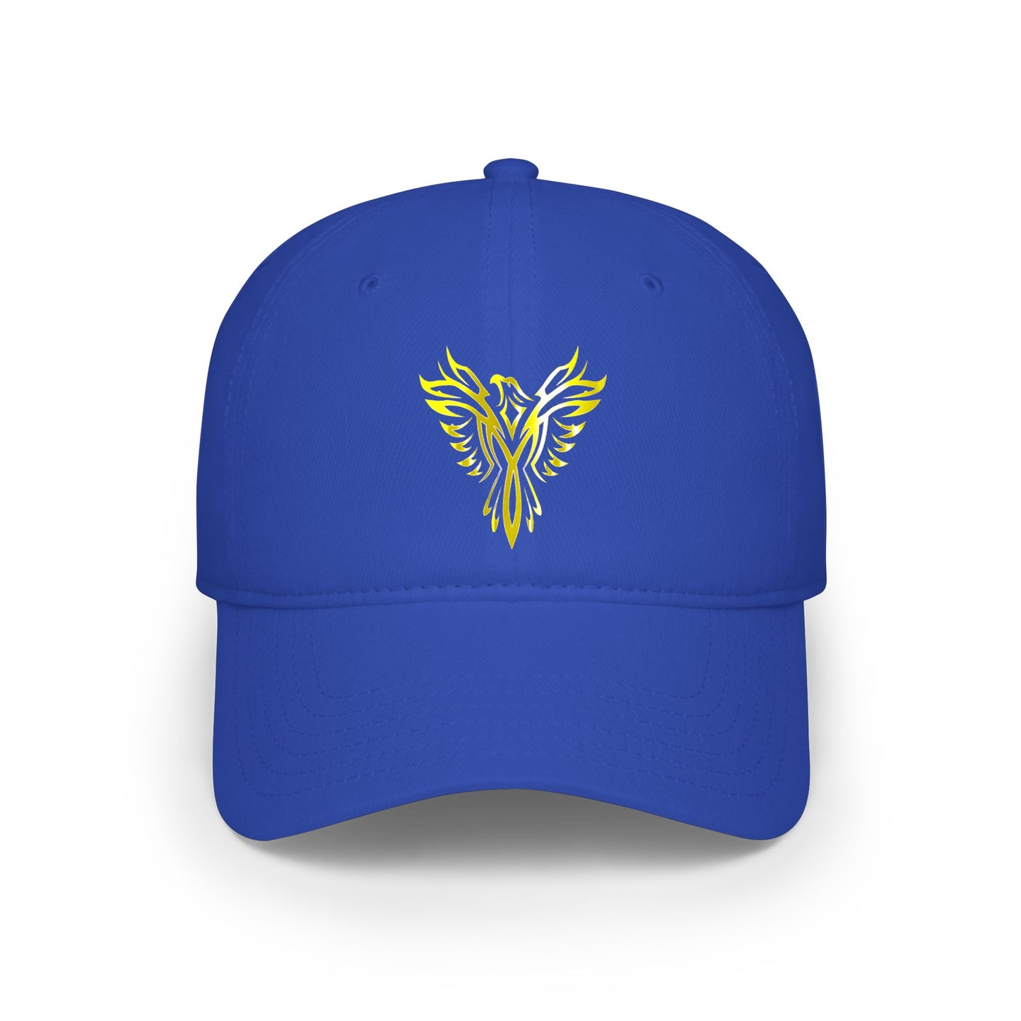 Phoenix Emblem Low Profile Baseball Cap — Yellow Tribal Phoenix Hat - S & M Design Studios