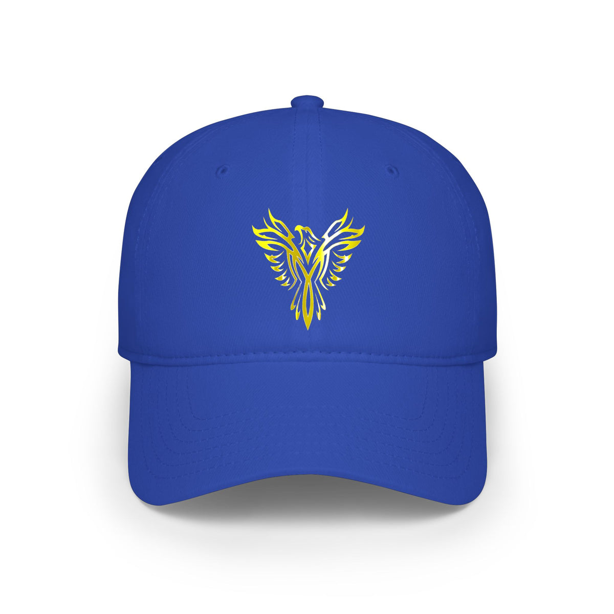 Phoenix Emblem Low Profile Baseball Cap — Yellow Tribal Phoenix Hat - S & M Design Studios