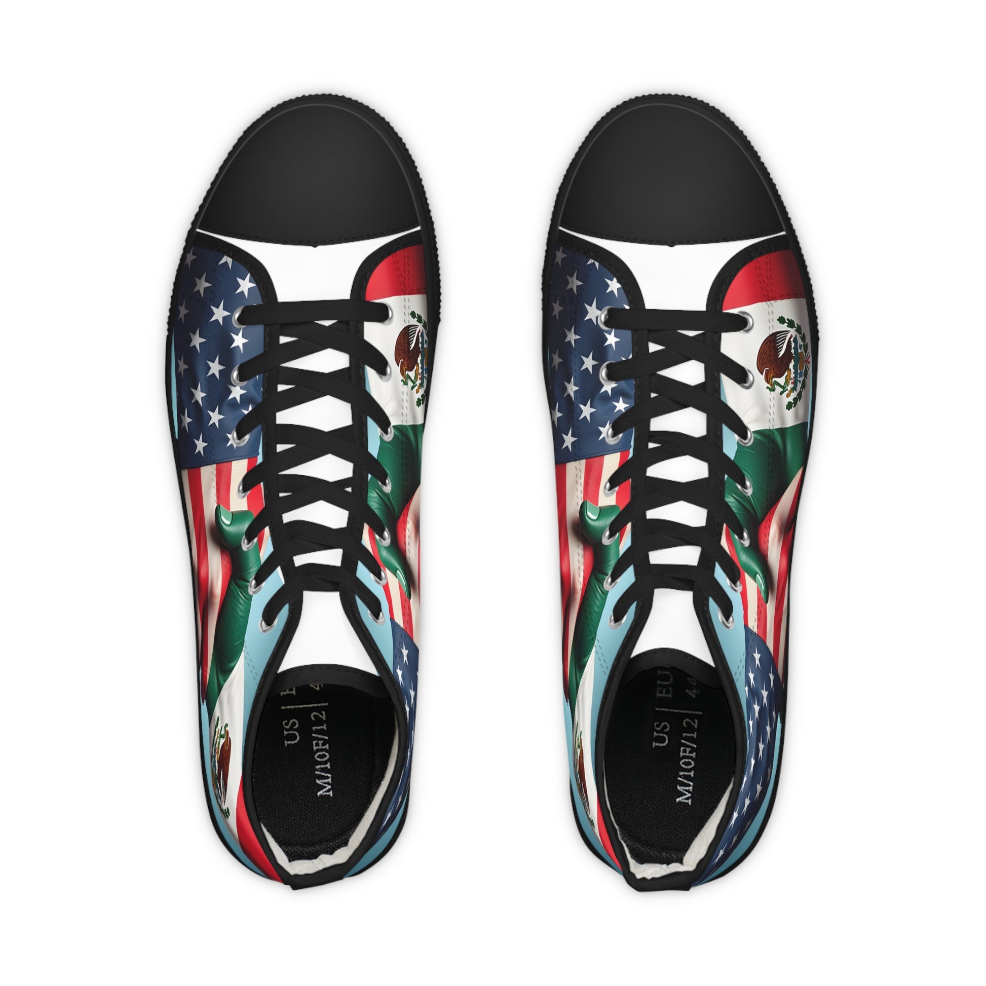 High Top Sneakers — USA & Mexico Flag Fusion Athletic Shoes - 
Bold Statement Shoes Built for Everyday Wear

Who's Your Neighbor Limeted Edition Shoes