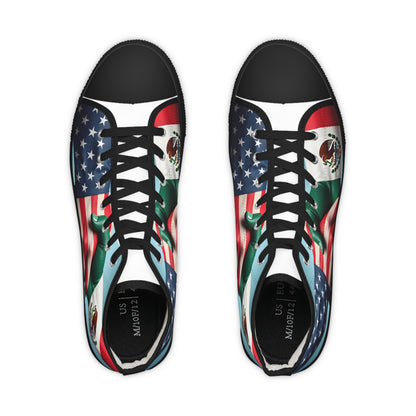 High Top Sneakers — USA & Mexico Flag Fusion Athletic Shoes - 
Bold Statement Shoes Built for Everyday Wear

Who's Your Neighbor Limeted Edition Shoes