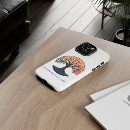 Phone Case — "Strength Rooted In Faith" Tree of Life Christian Phone Case - S & M Design Studios
