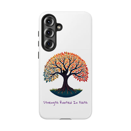 Phone Case — "Strength Rooted In Faith" Tree of Life Christian Phone Case - S & M Design Studios