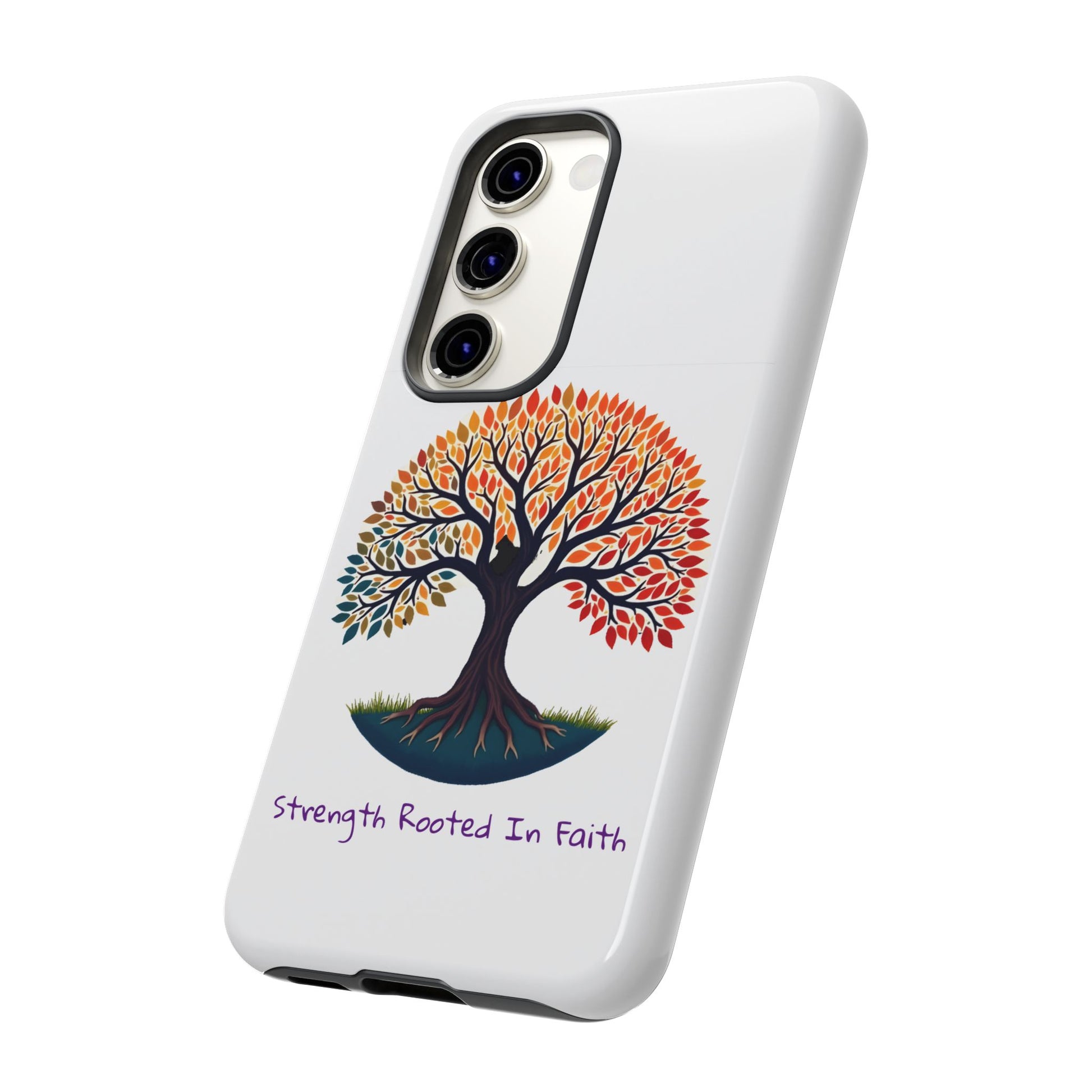 Phone Case — "Strength Rooted In Faith" Tree of Life Christian Phone Case - S & M Design Studios