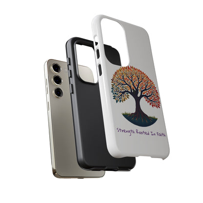 Phone Case — "Strength Rooted In Faith" Tree of Life Christian Phone Case - S & M Design Studios