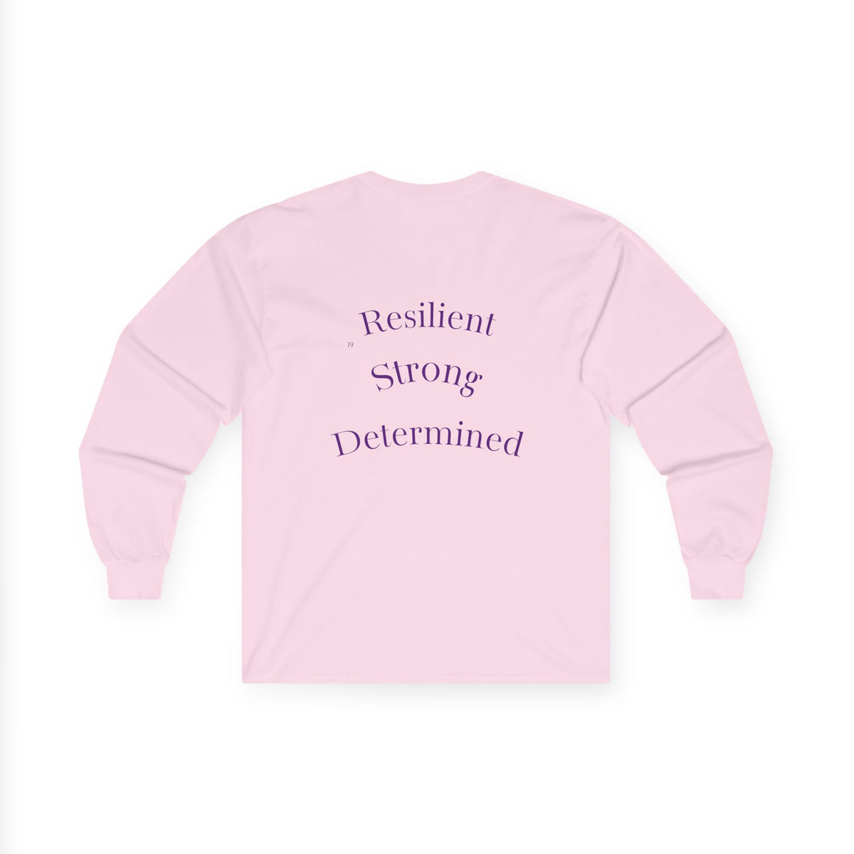 Long Sleeve Tee — Gradient Knot Logo & 'Resilient Strong Determined' Back - S & M Design Studios