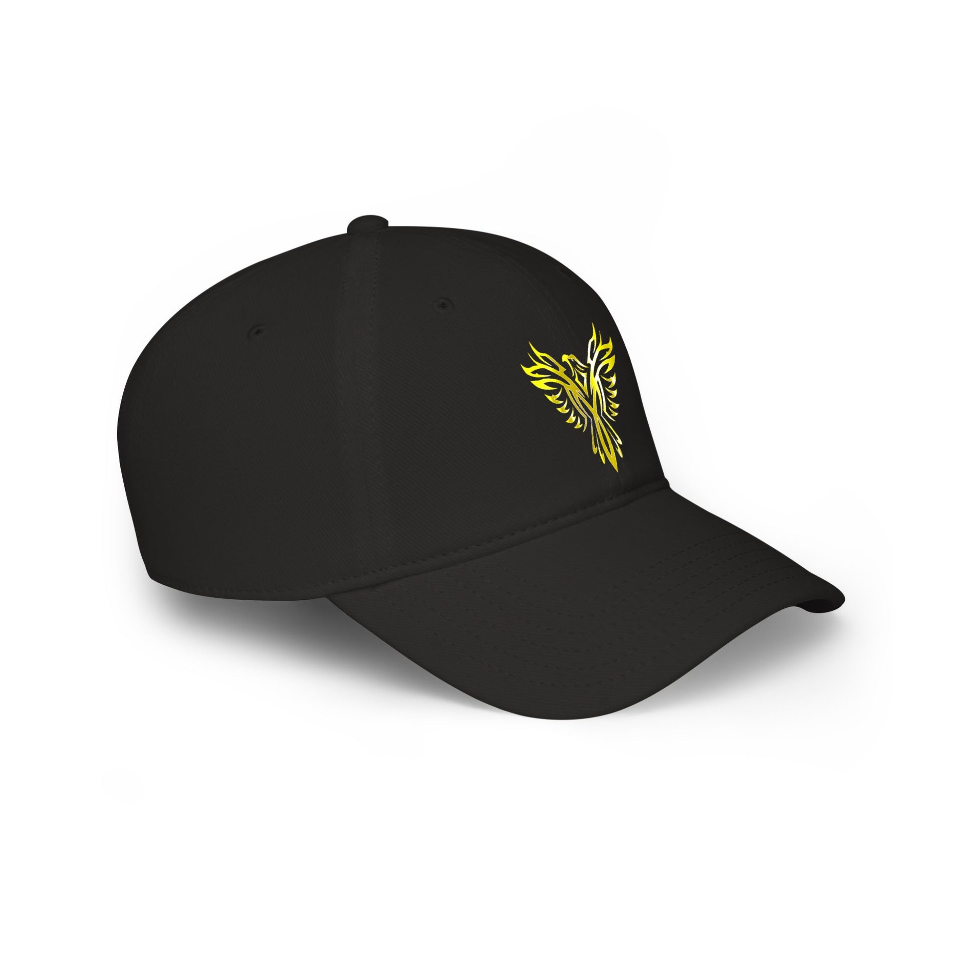 Phoenix Emblem Low Profile Baseball Cap — Yellow Tribal Phoenix Hat - S & M Design Studios
