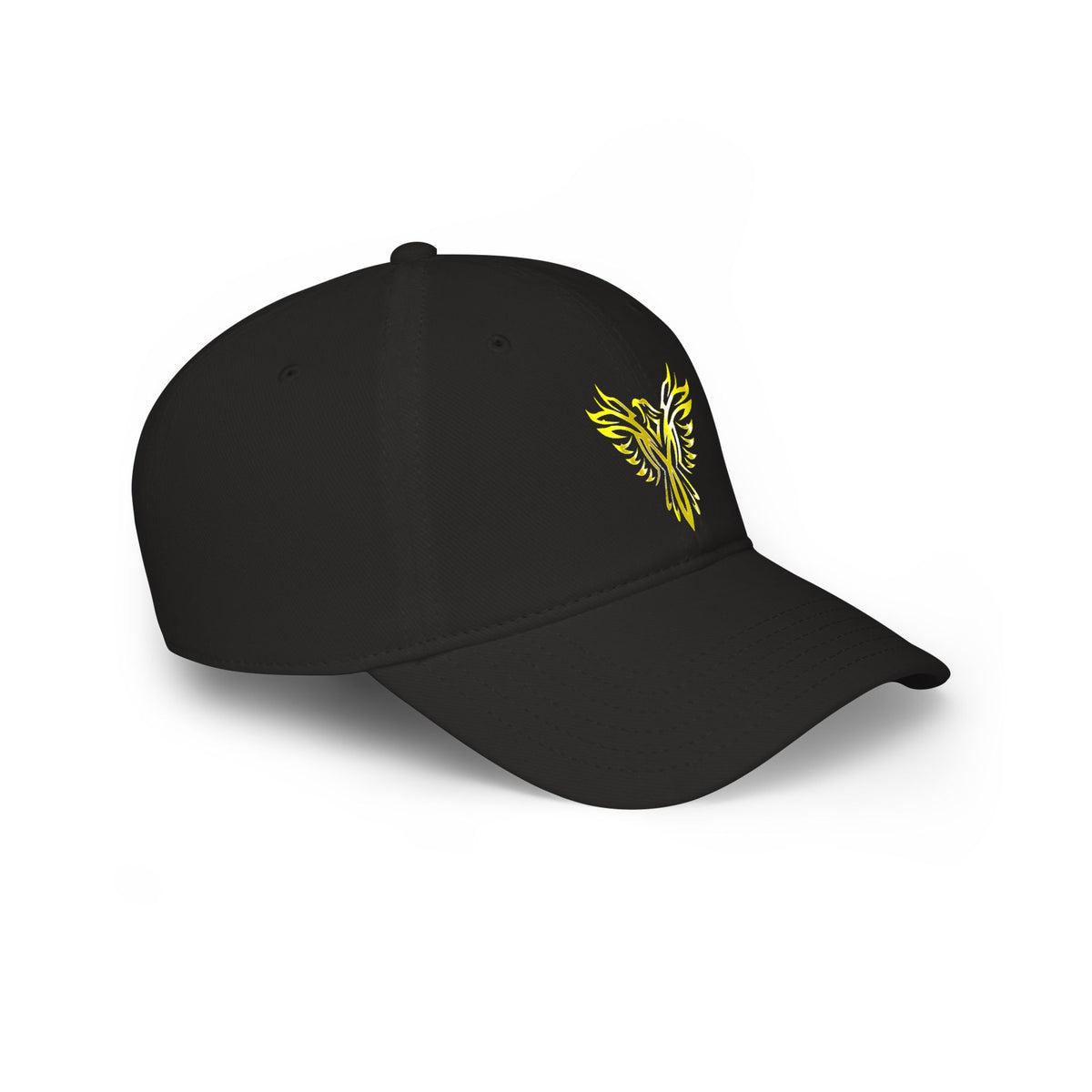 Phoenix Emblem Low Profile Baseball Cap — Yellow Tribal Phoenix Hat - S & M Design Studios