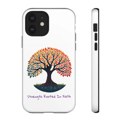 Phone Case — "Strength Rooted In Faith" Tree of Life Christian Phone Case - S & M Design Studios