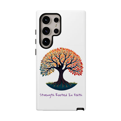 Phone Case — "Strength Rooted In Faith" Tree of Life Christian Phone Case - S & M Design Studios