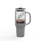 Sunset Shore with Flying Birds Travel Mug | 40oz Insulated Tumbler - S & M Design Studios